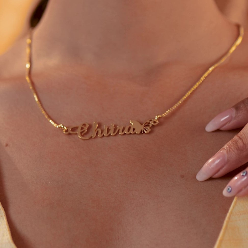 Butterfly Name Necklace
