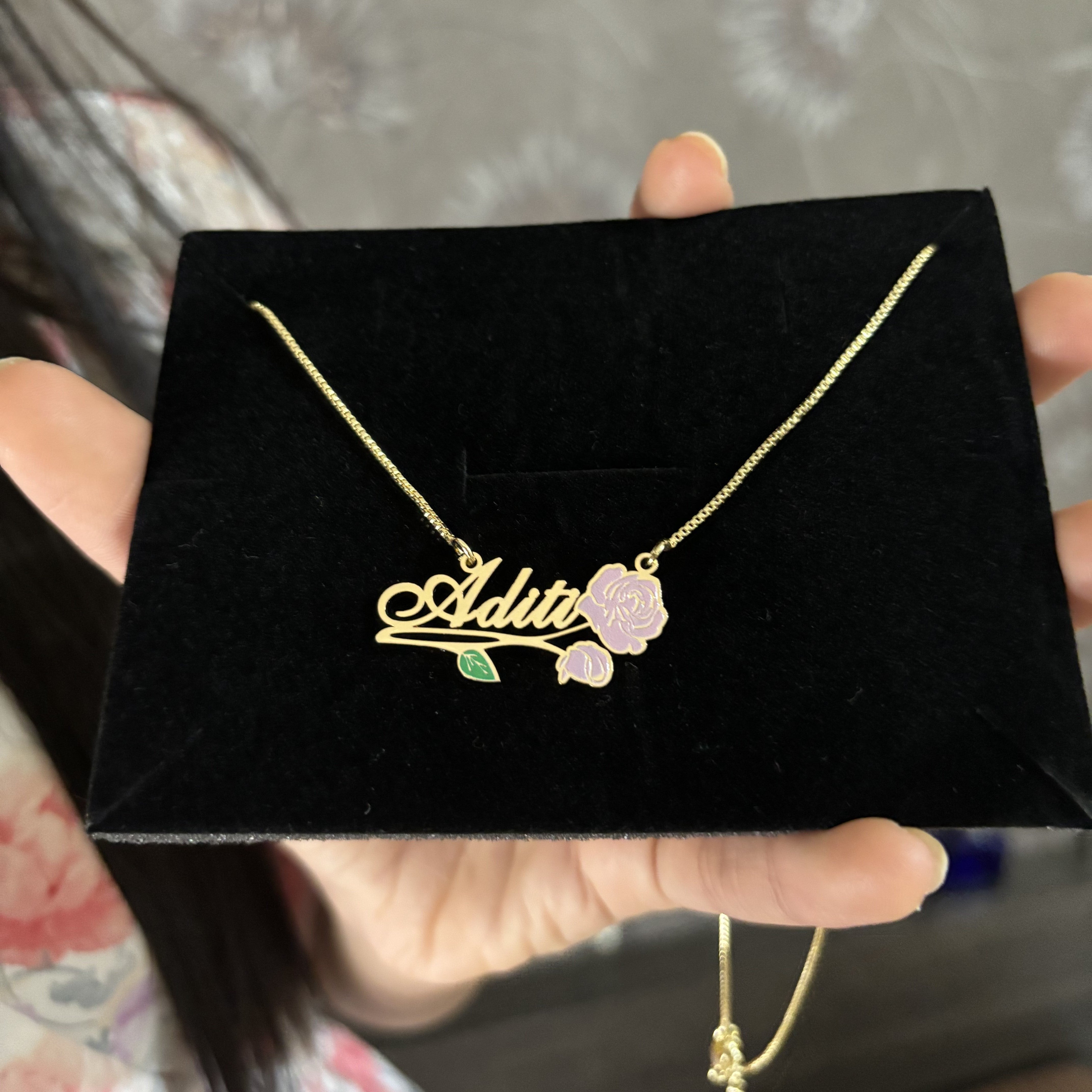 Rose Name Necklace