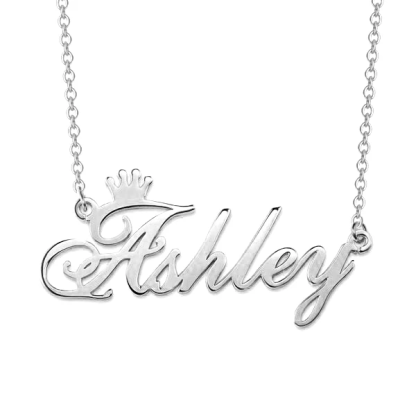 Crown Custom Name Necklace, Personalized bridesmaid proposal gifts jewelry gift, Valentine's Day Gift, Gift for Her