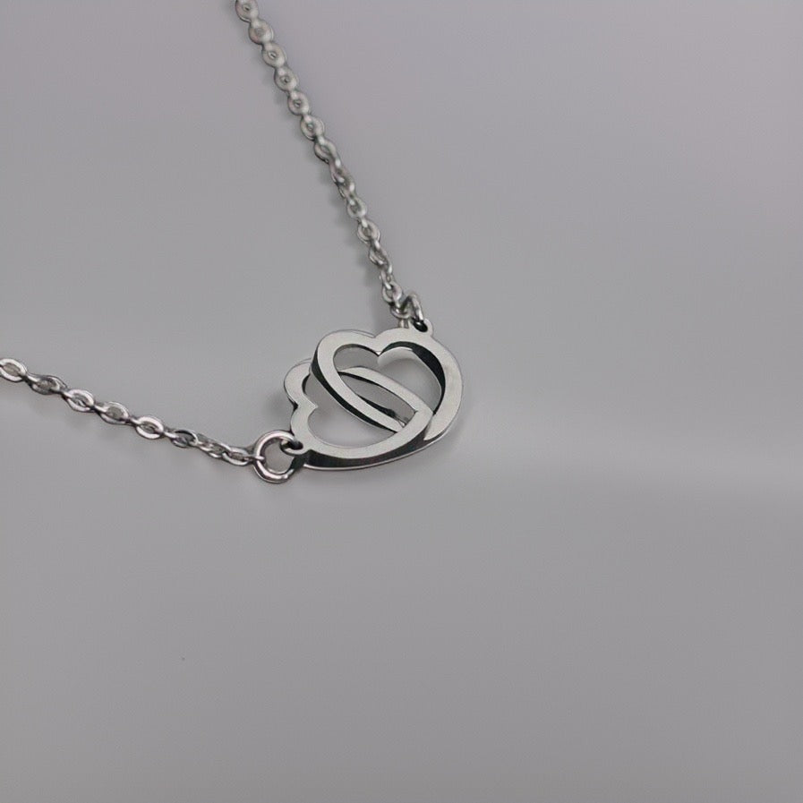 Heart Linked Heart Pendant Necklaces for Women