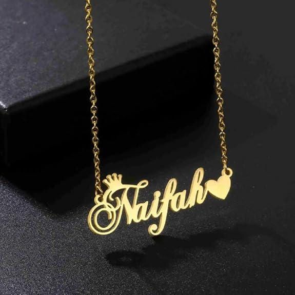 Crown Custom Name Necklace, Personalized bridesmaid proposal gifts jewelry gift, Valentine's Day Gift, Gift for Her