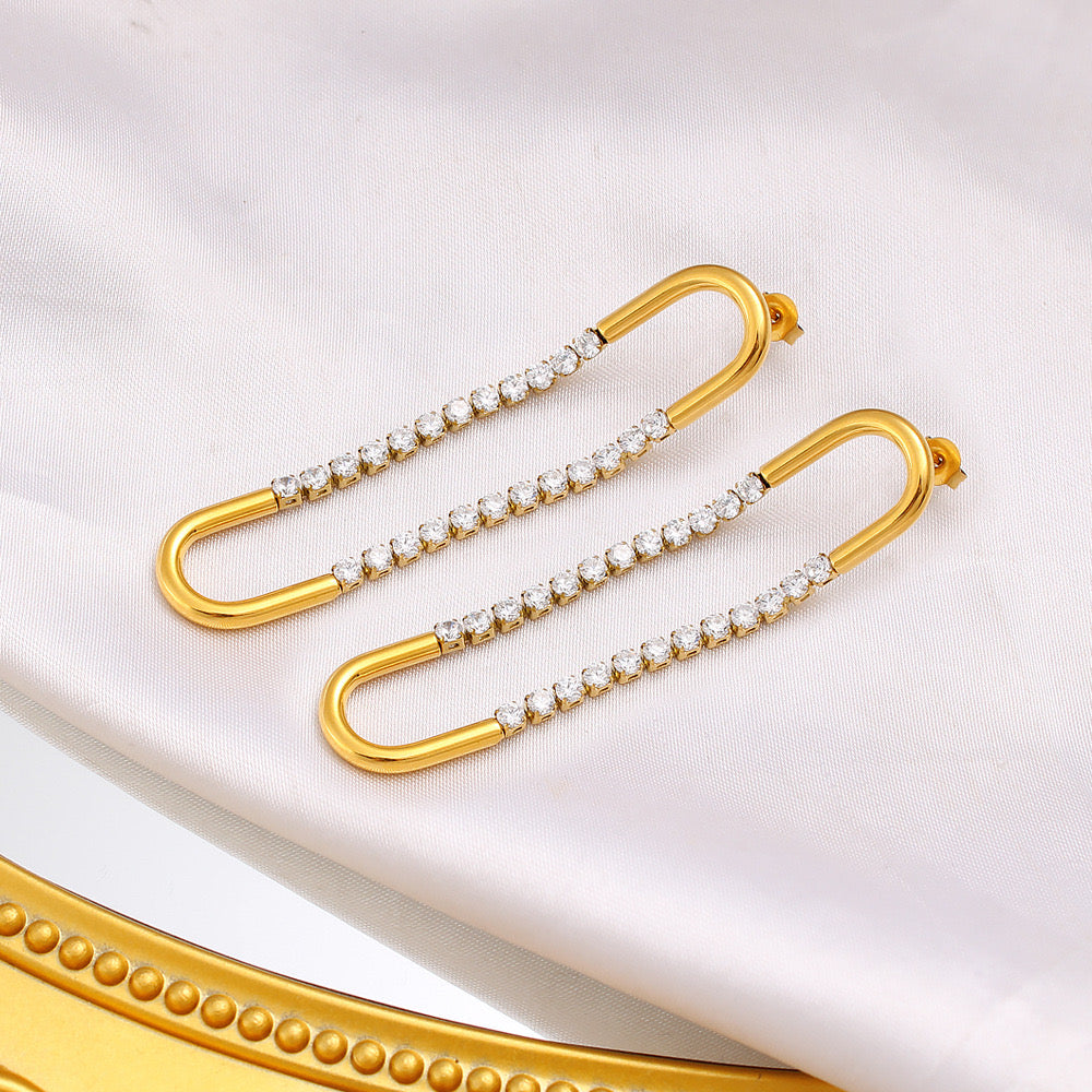 Flash n Flare Rhinestone Earrings