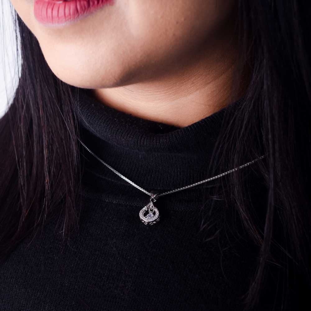 Women's Teardrop Pendant Necklace With To My Wife Message Card