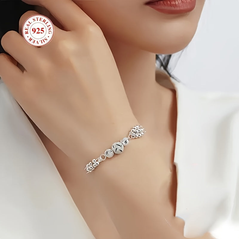 925 Silver Women's Three Lives Three Worlds Lucky Bead Bracelet