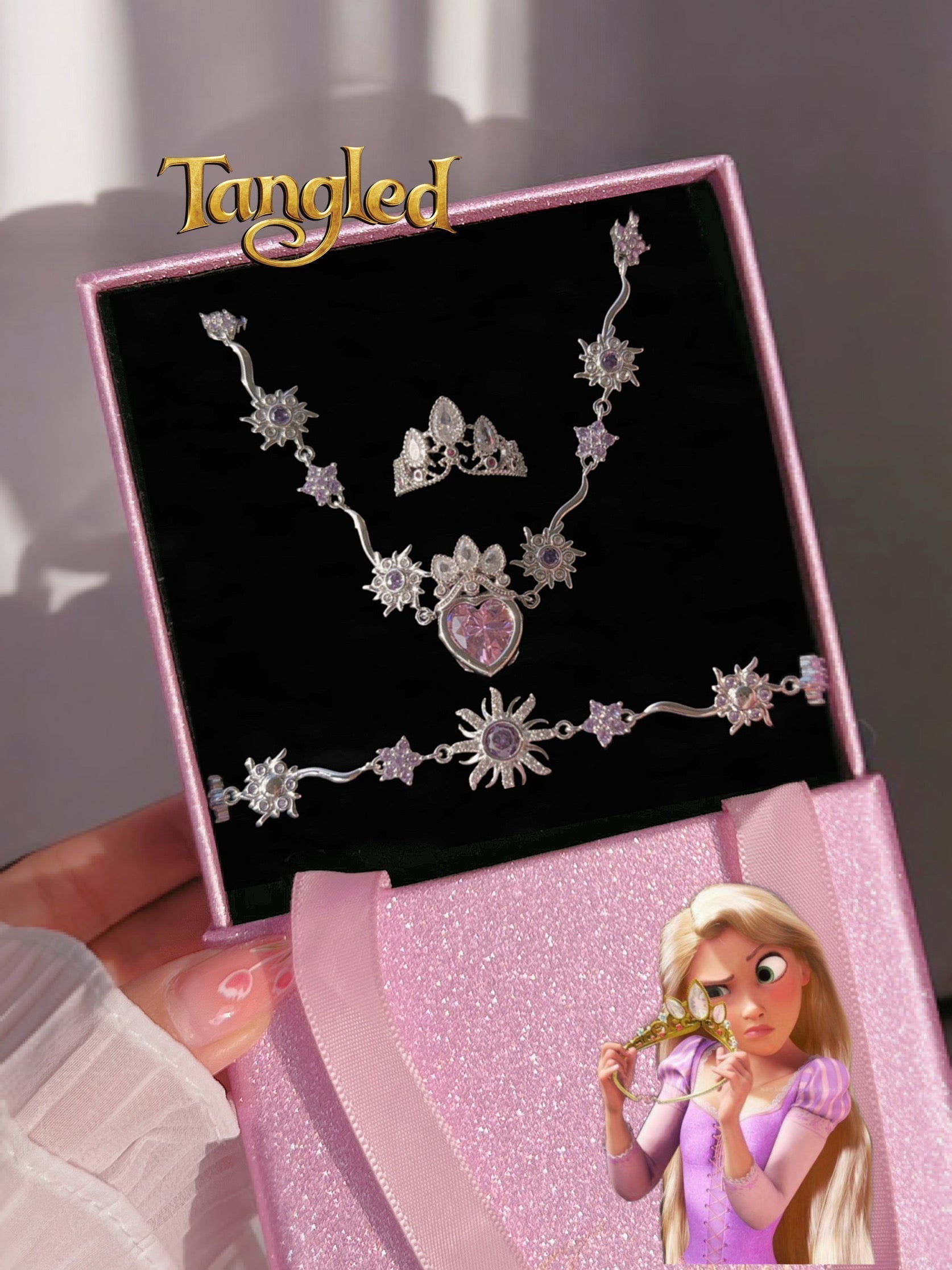 Set completo Rapunzel Plateado💜👑☀️