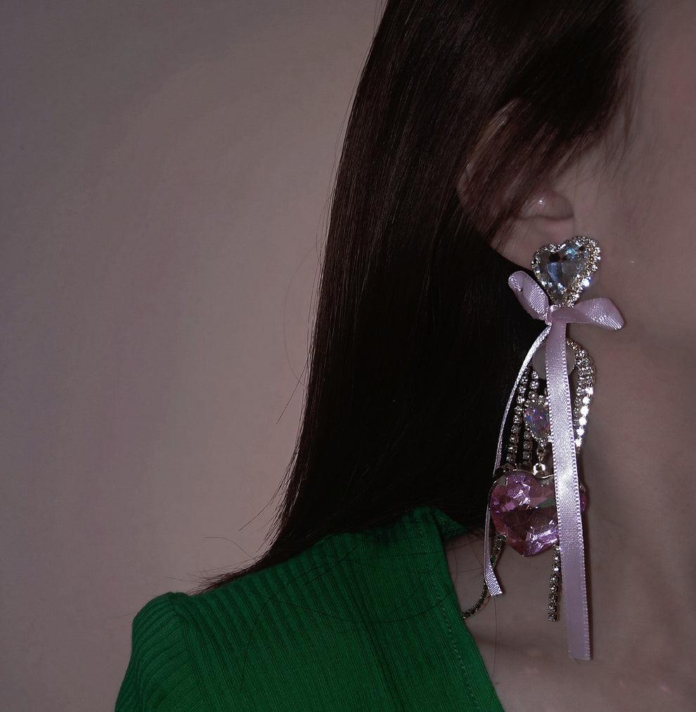 Pinky Party Struck Earrings
