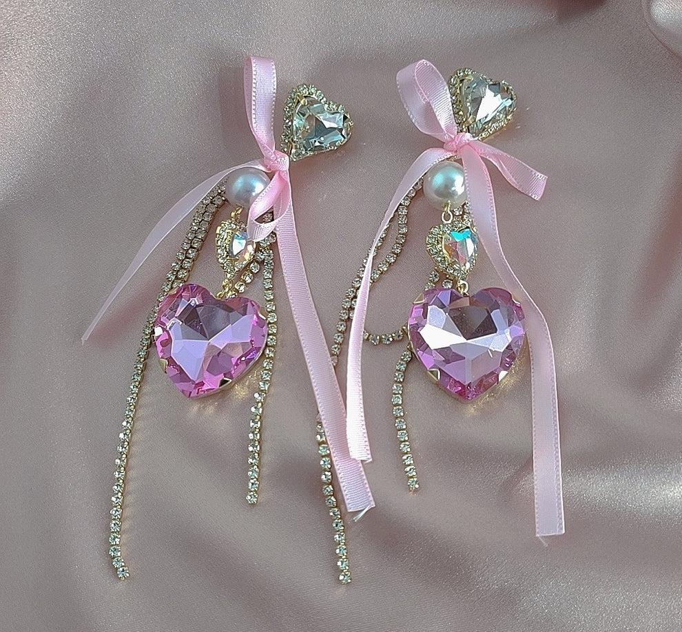 Pinky Party Struck Earrings