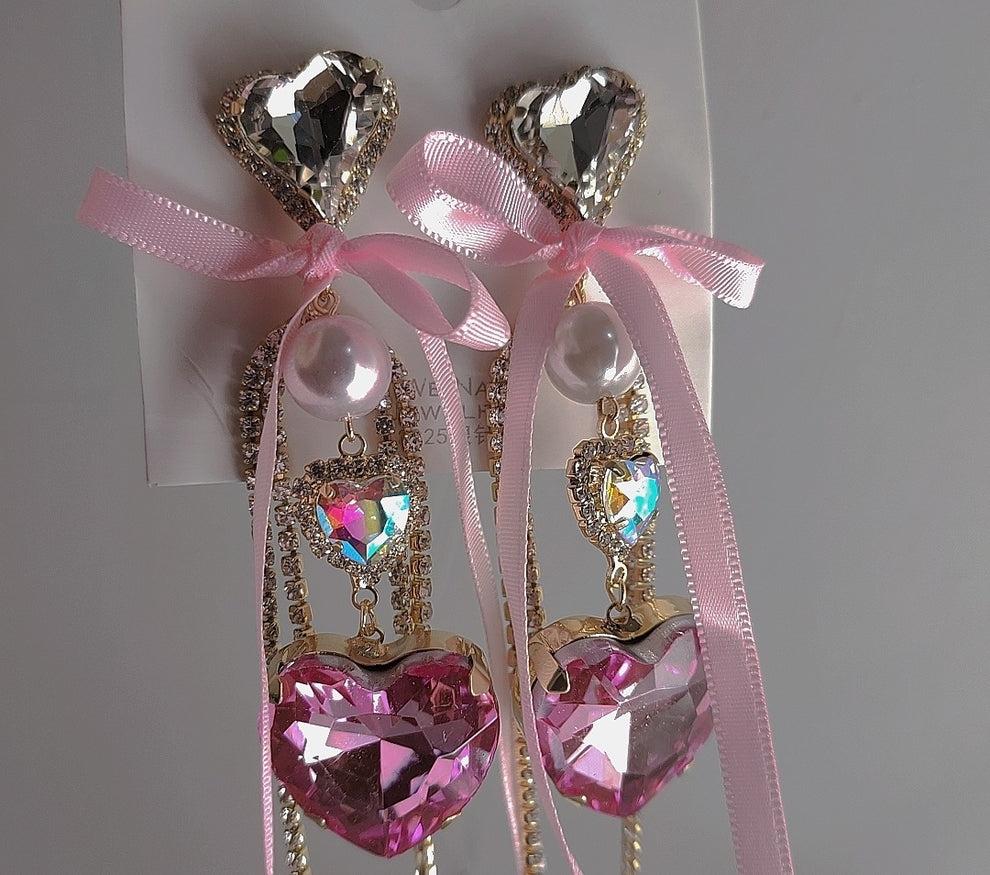 Pinky Party Struck Earrings