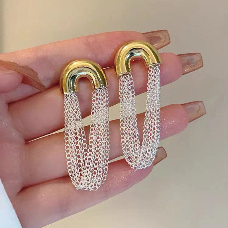 Drip Drop Dual tone Earrings