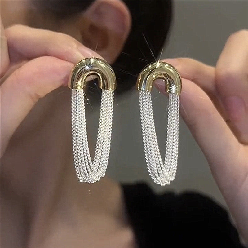 Drip Drop Dual tone Earrings