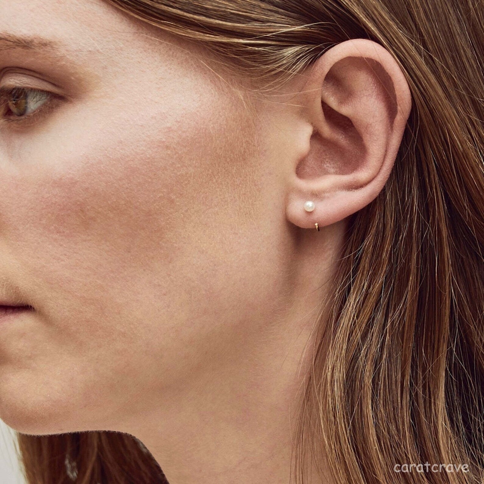 Charming Pearl Mini Hoop Earrings