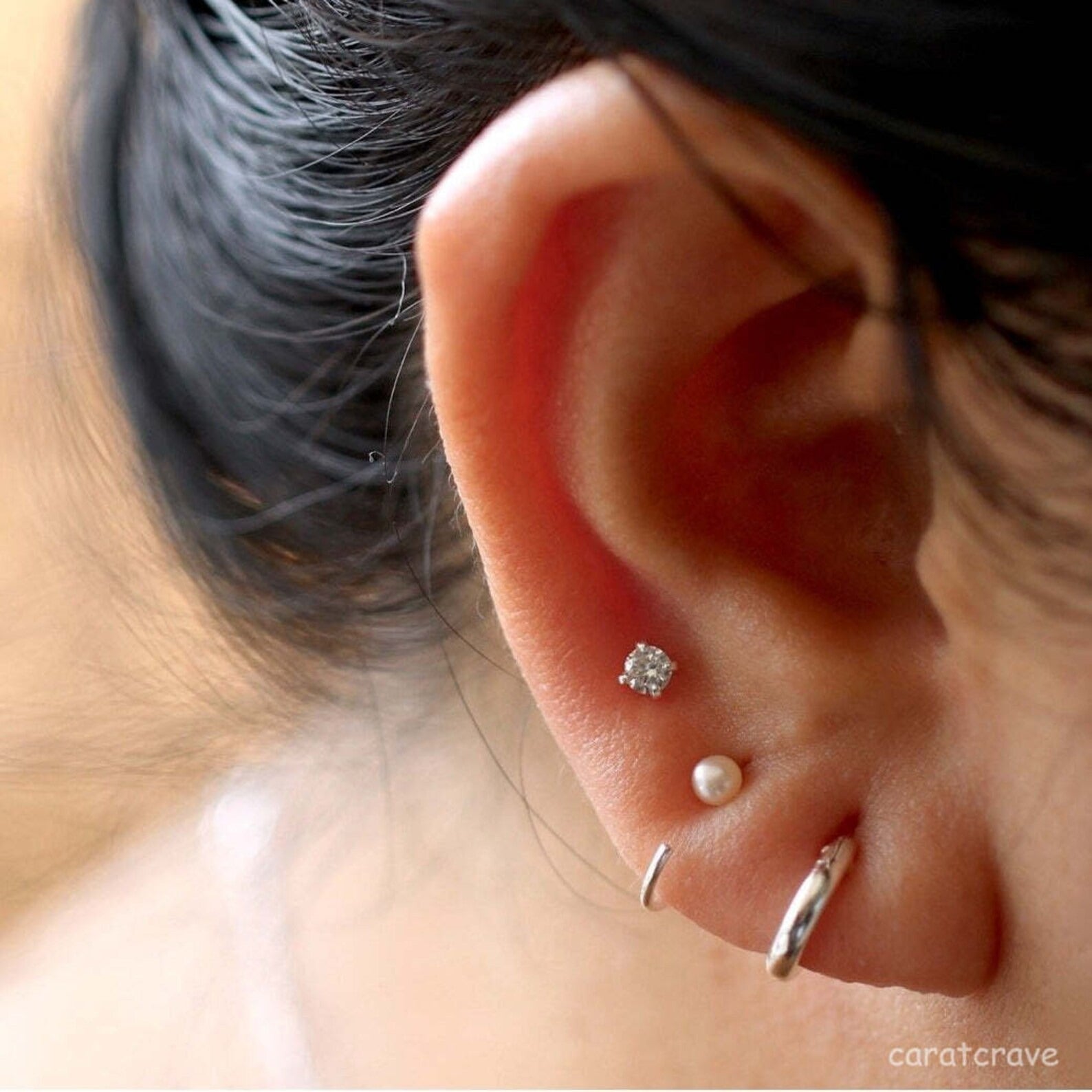 Charming Pearl Mini Hoop Earrings
