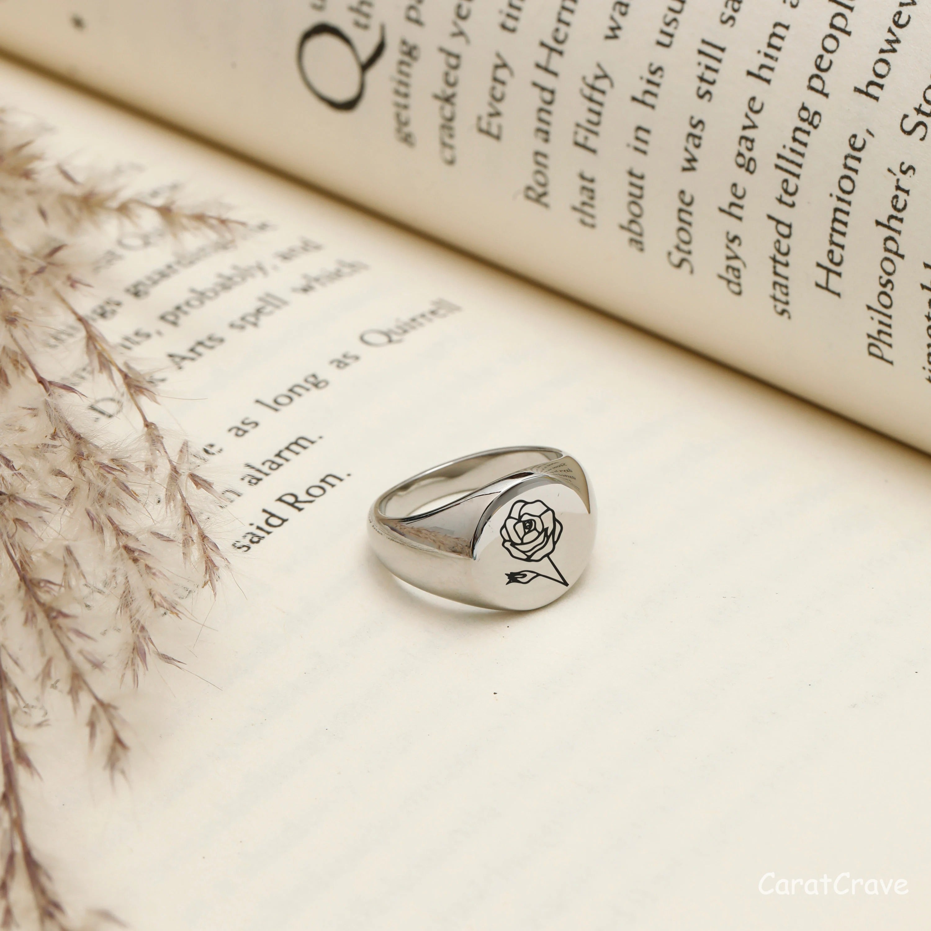Personalized Birth Flower Ring