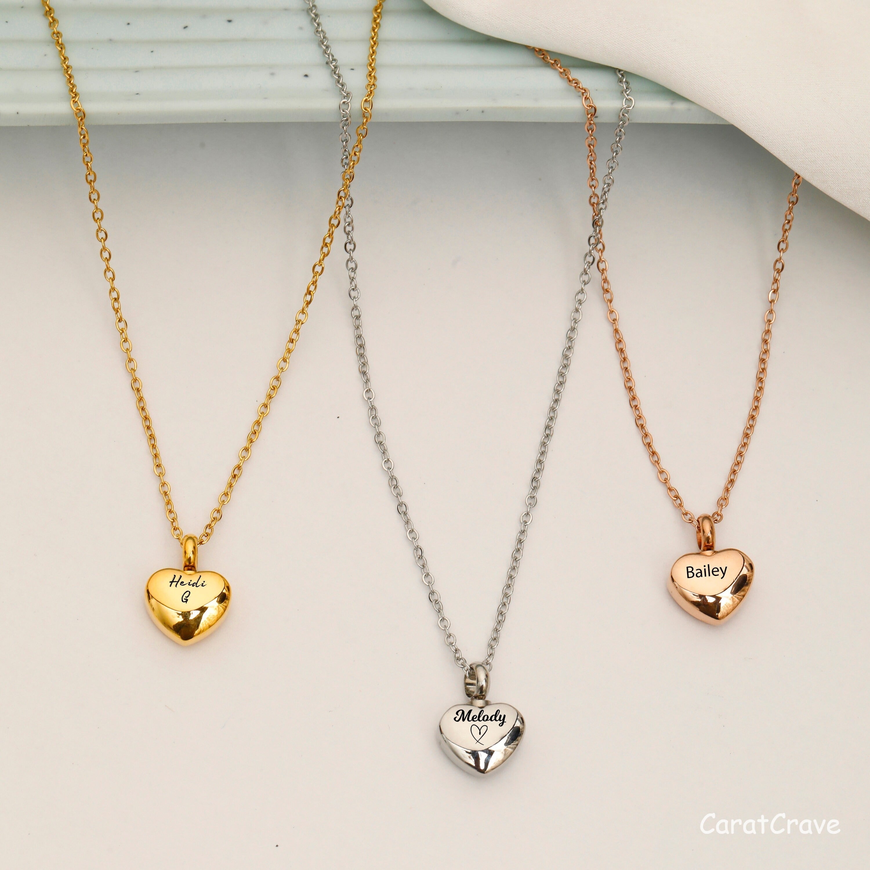 Personalized Heart Ashes Necklace