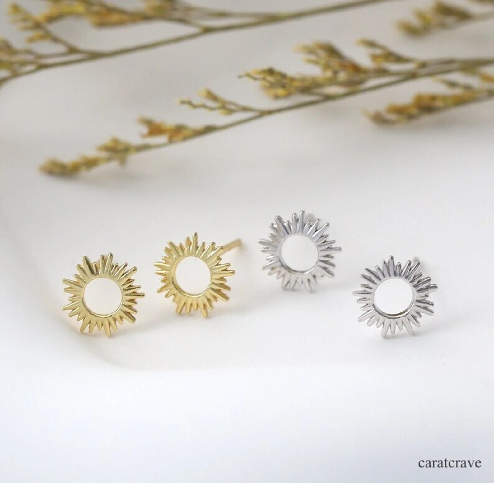 Radiant Sunburst Stud Earrings