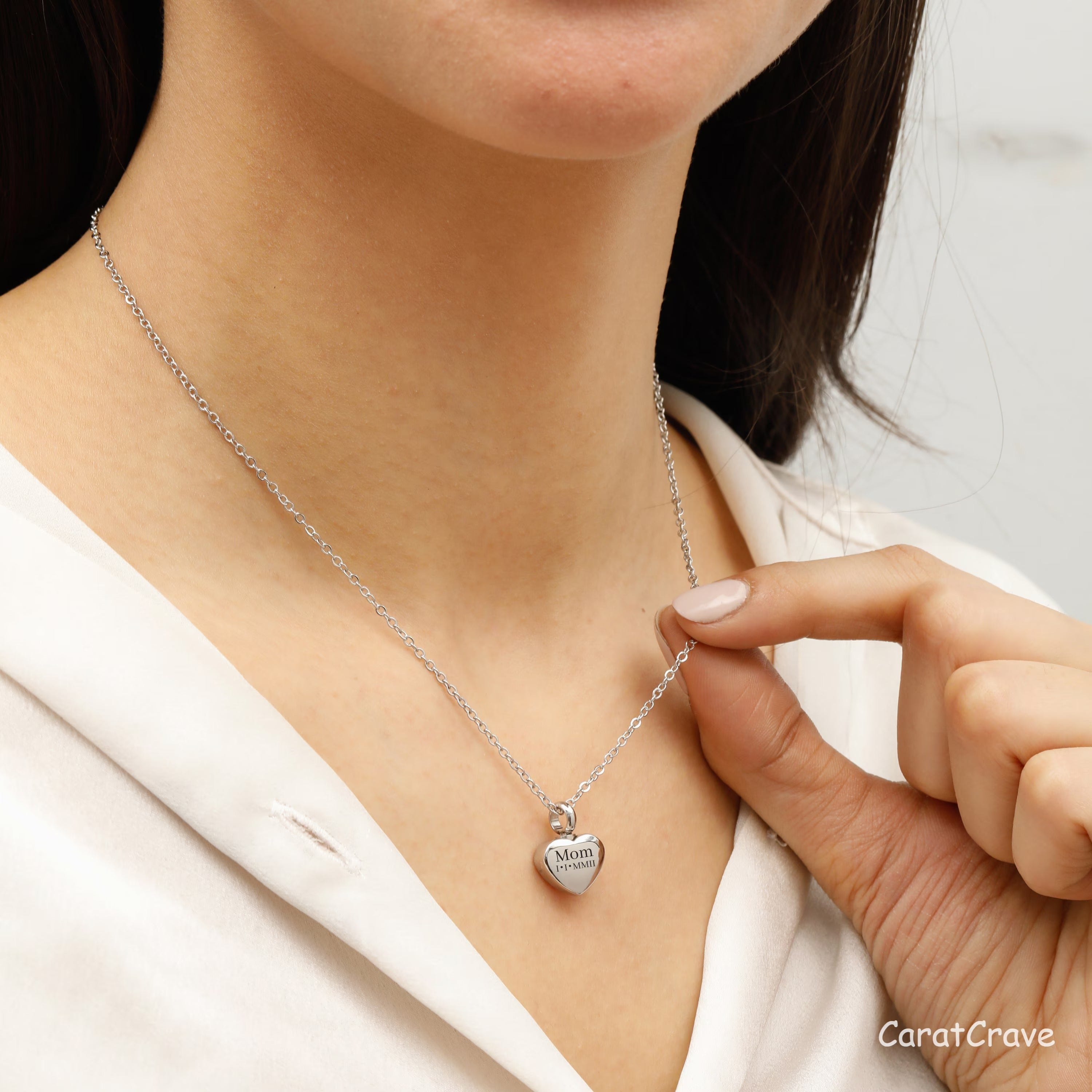 Personalized Heart Ashes Necklace