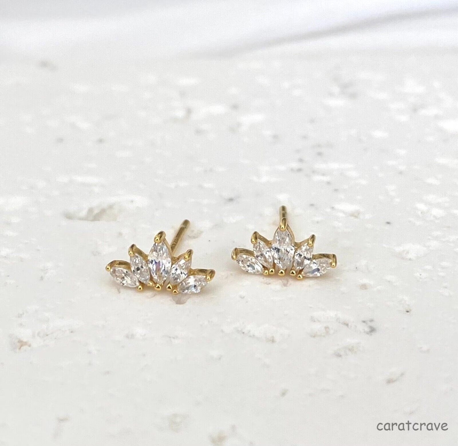 Radiant Sparkle Clear Gem Ear Stud