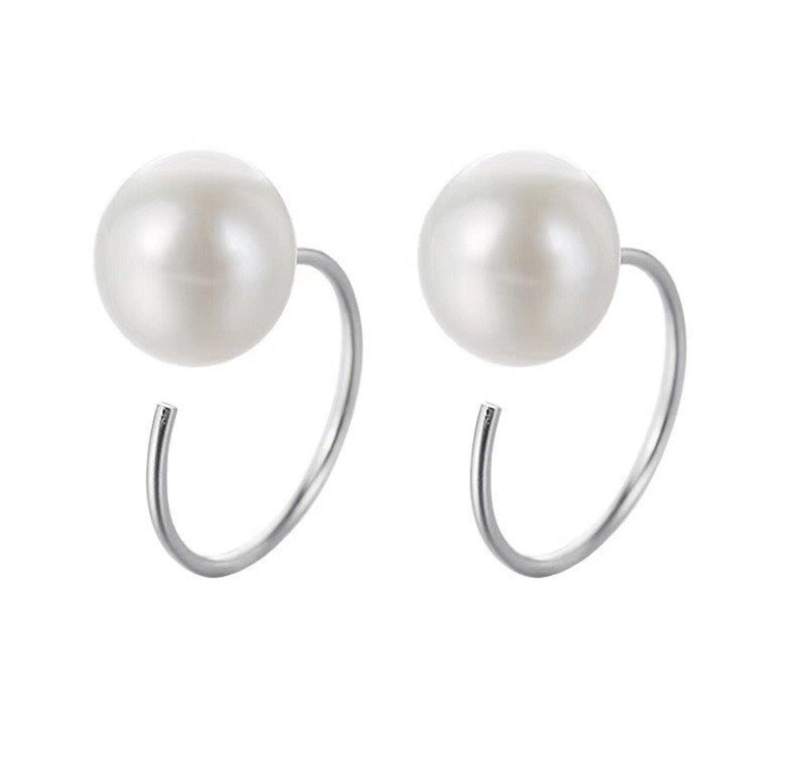 Charming Pearl Mini Hoop Earrings