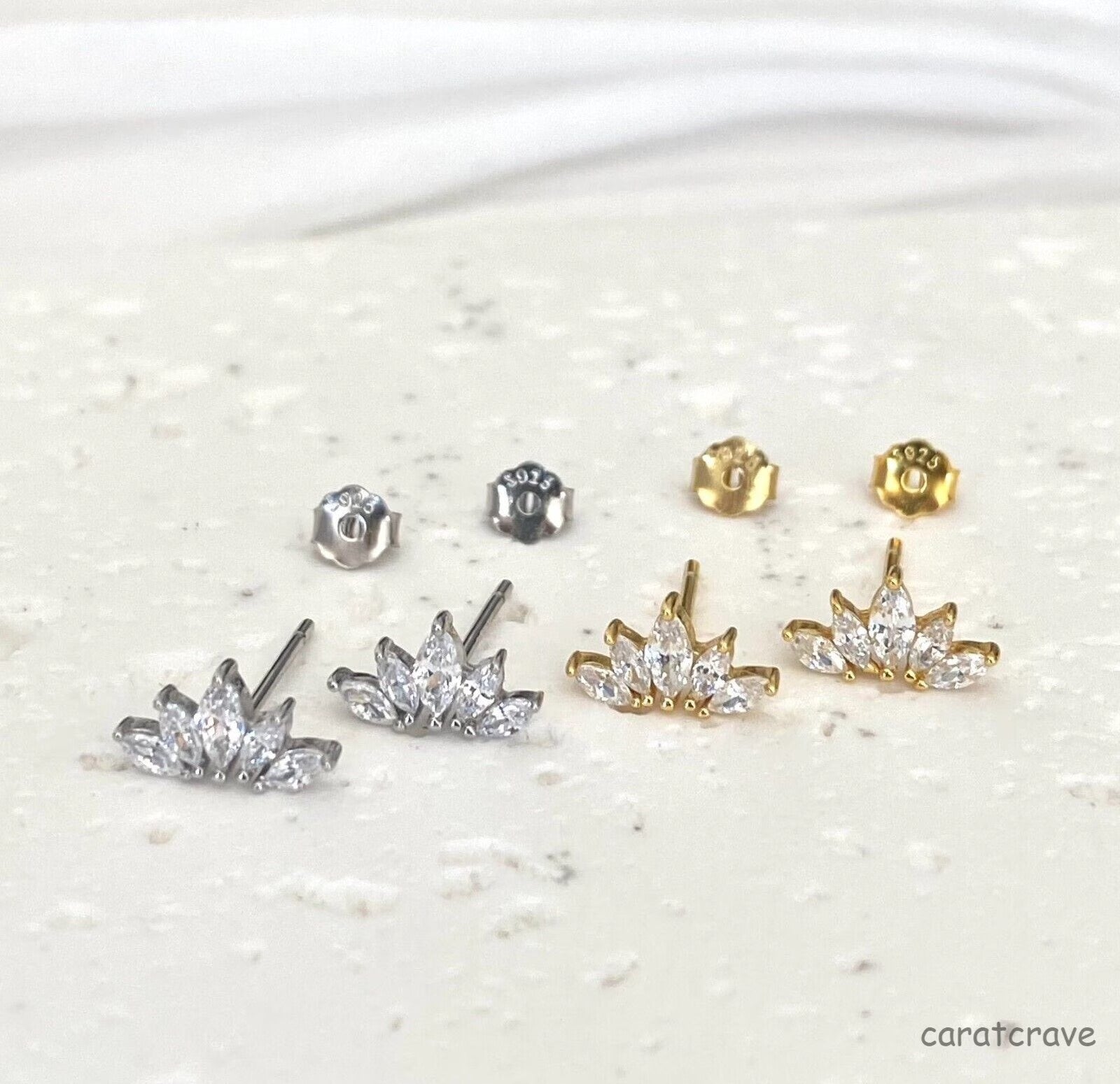 Radiant Sparkle Clear Gem Ear Stud