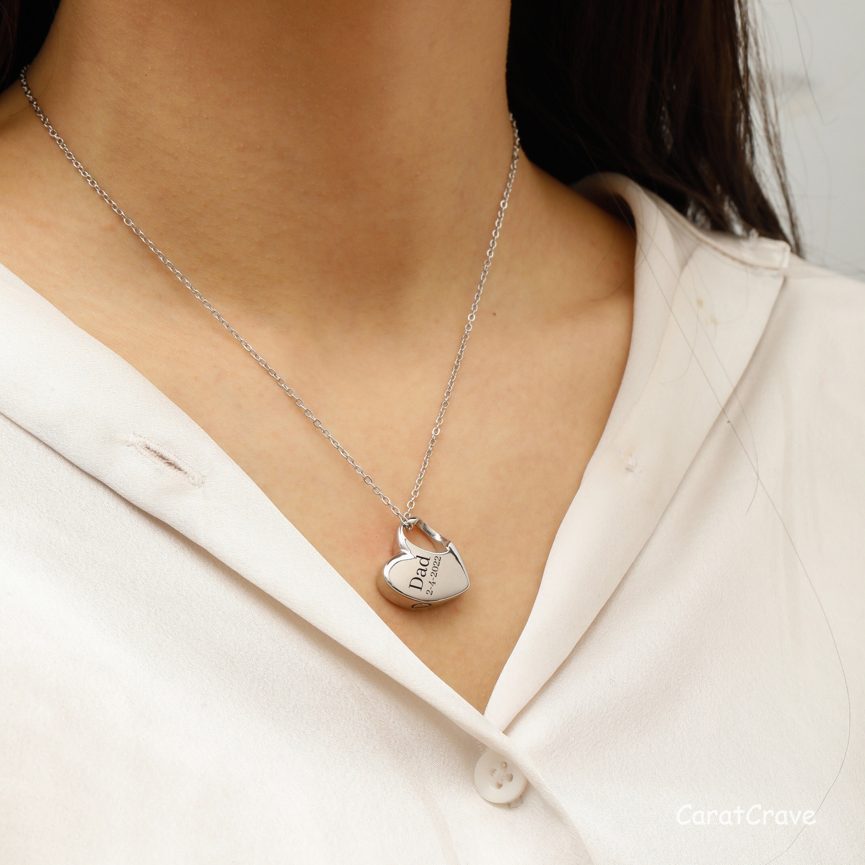 Custom Heart-Shaped Urn Necklace