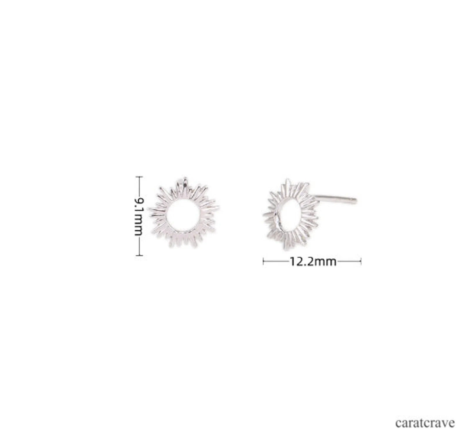 Radiant Sunburst Stud Earrings
