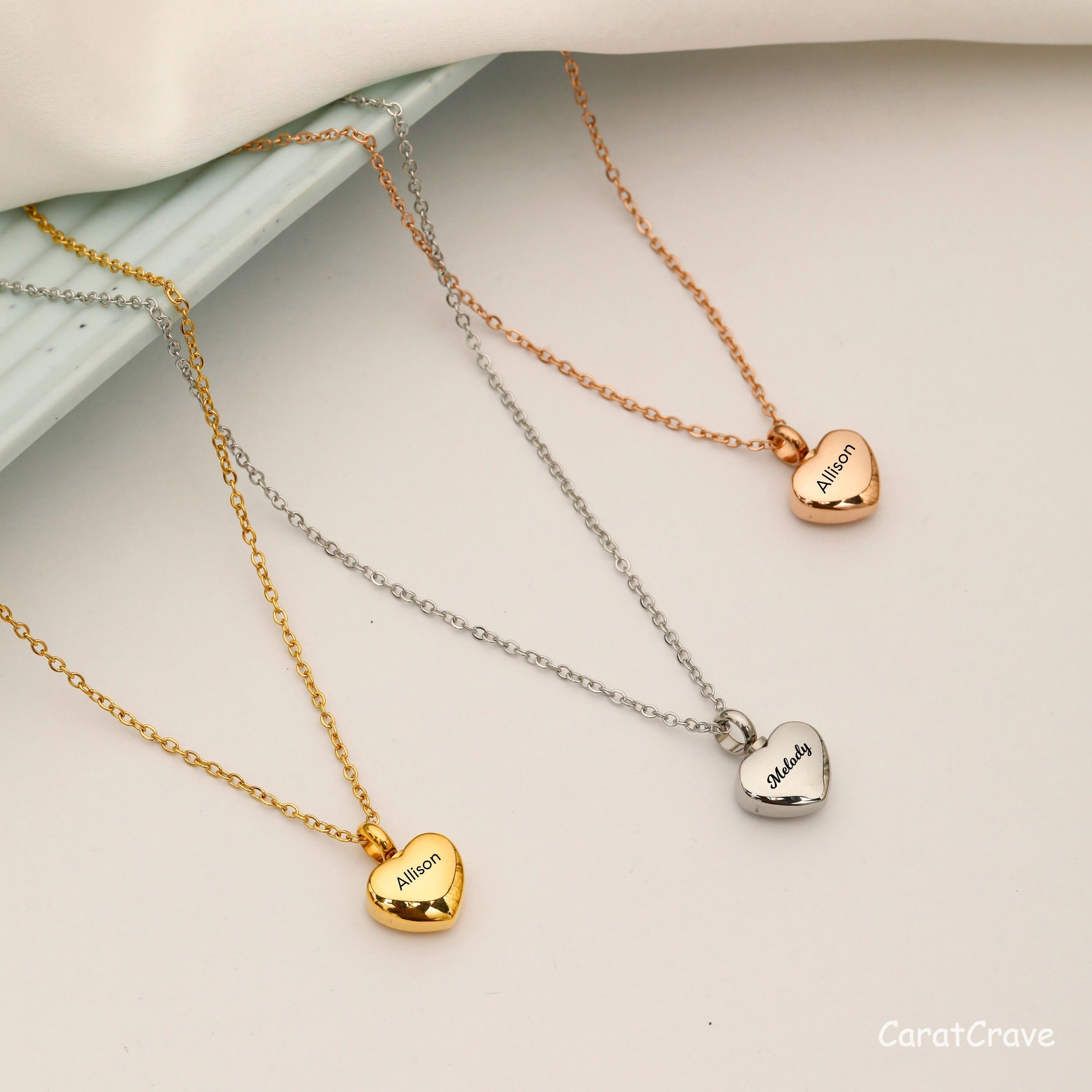 Personalized Heart Ashes Necklace