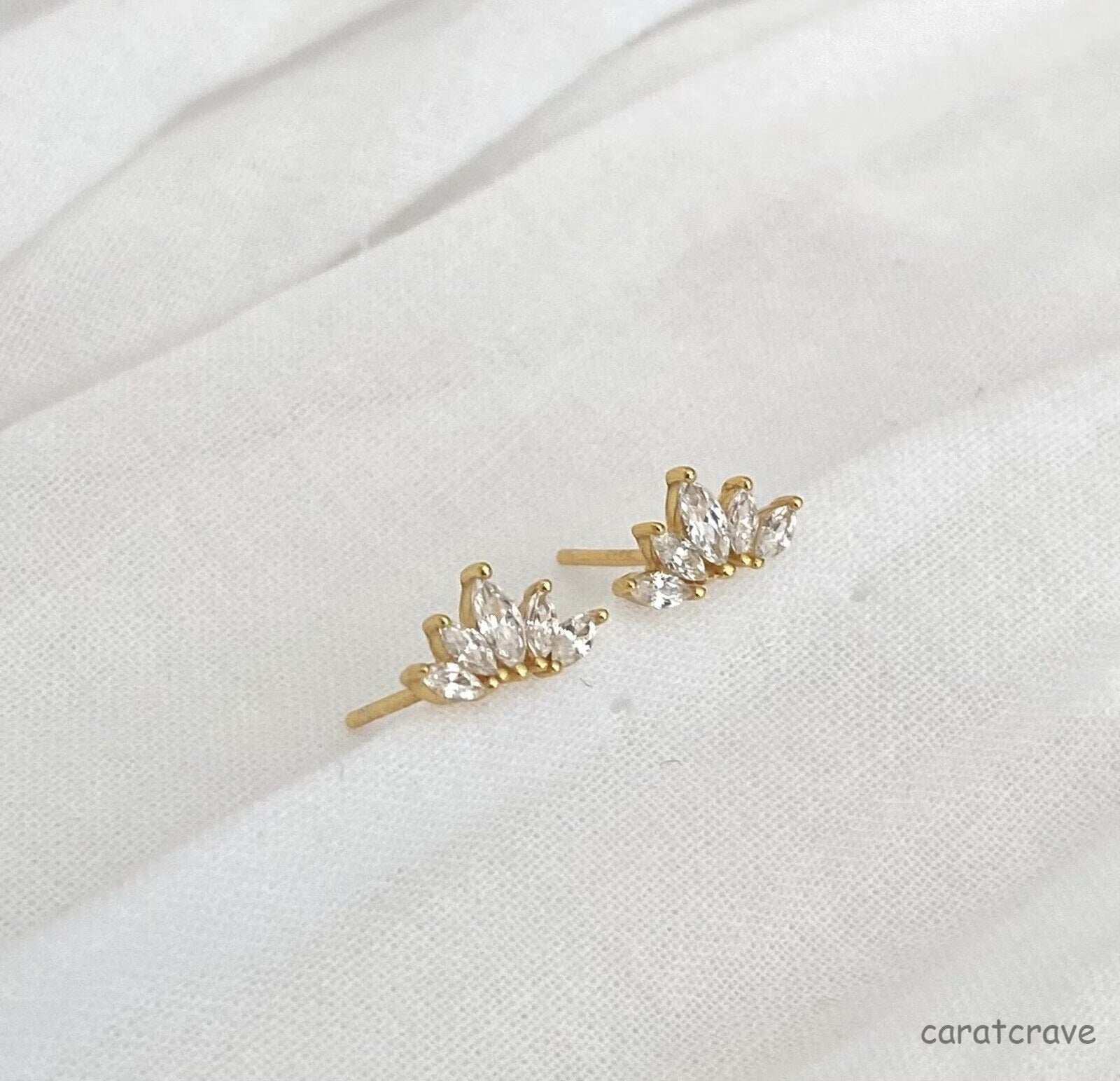 Radiant Sparkle Clear Gem Ear Stud
