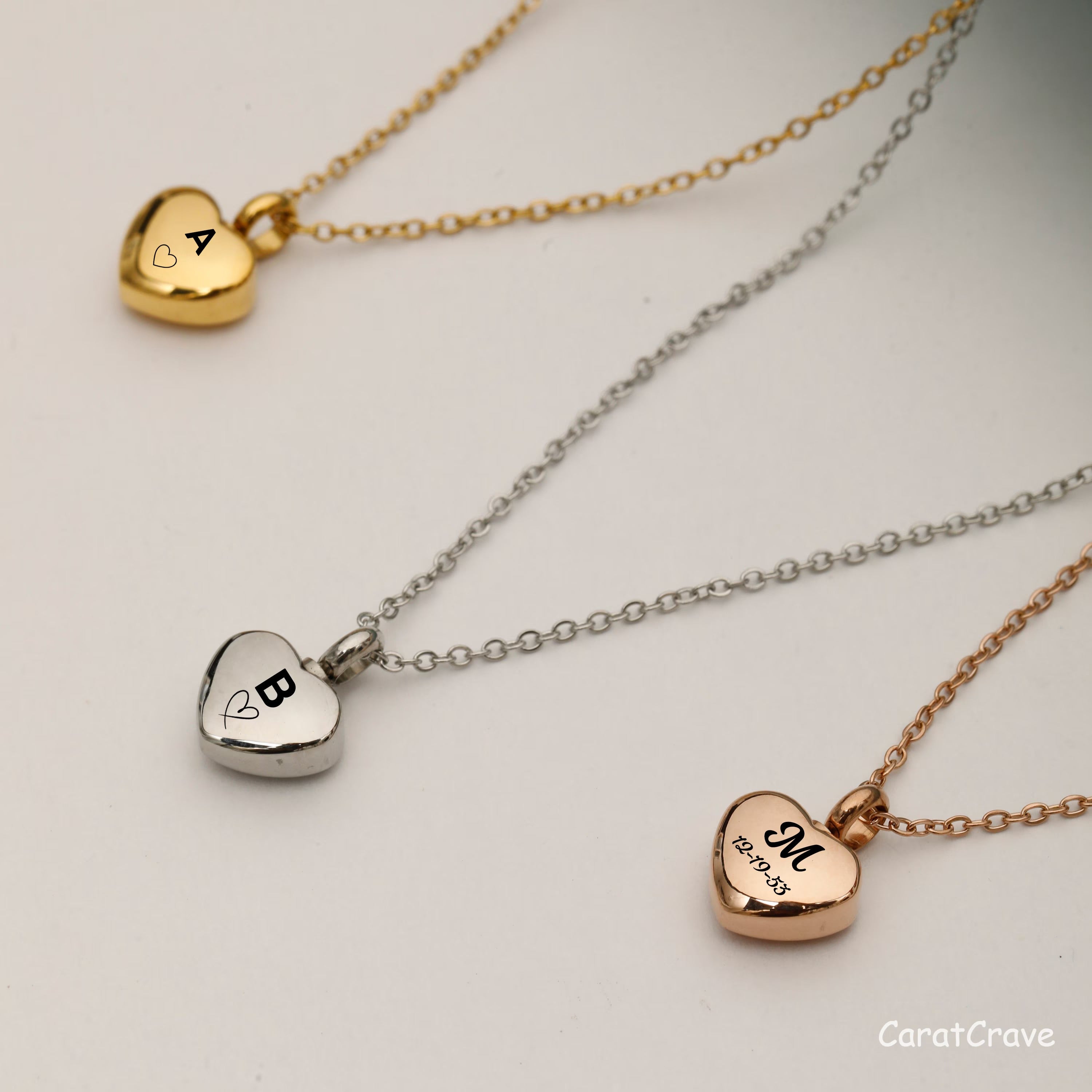 Personalized Heart Ashes Necklace
