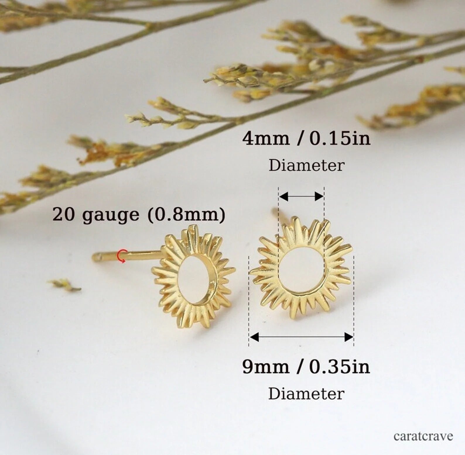 Radiant Sunburst Stud Earrings