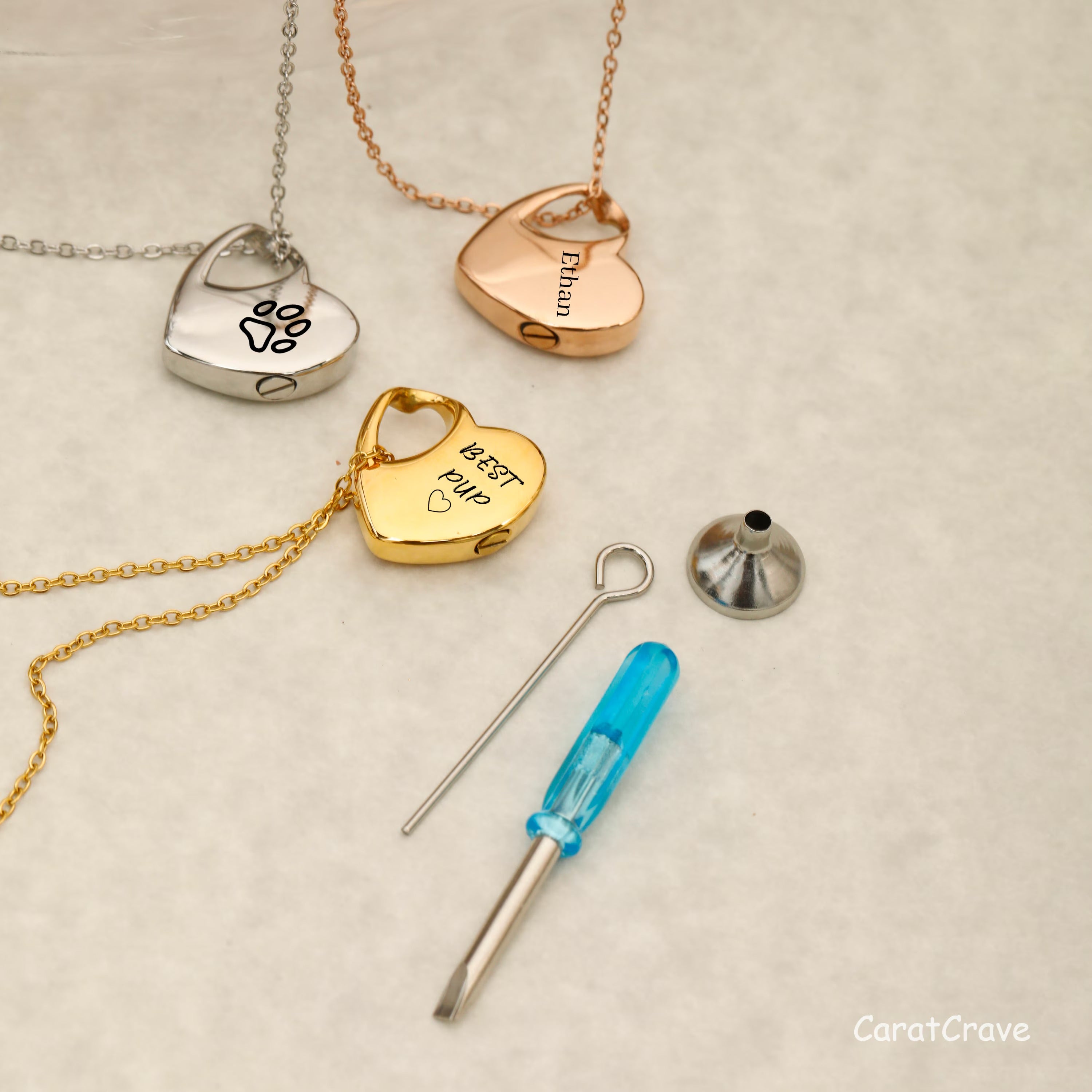 Custom Heart-Shaped Urn Necklace