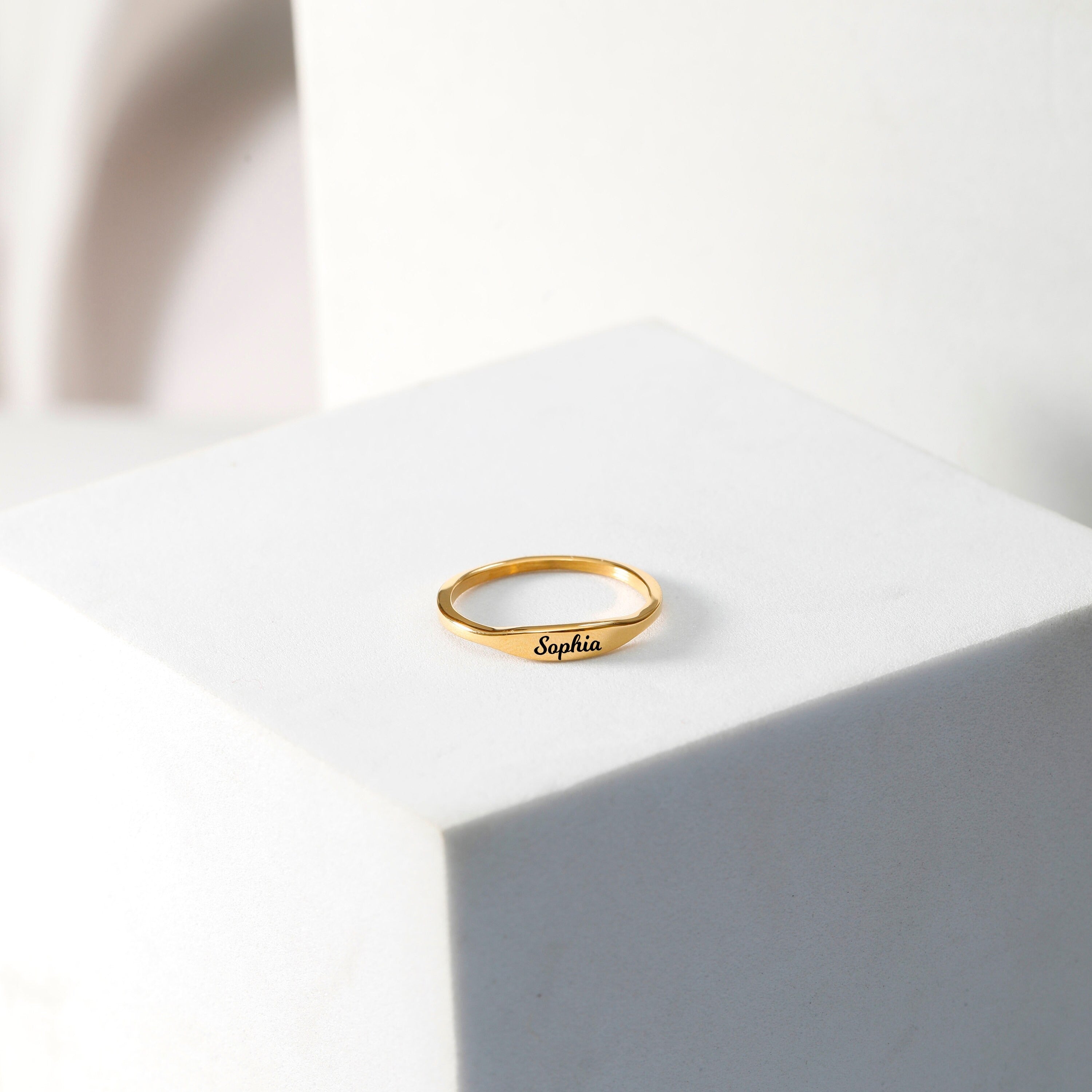 Custom Stackable Name Ring