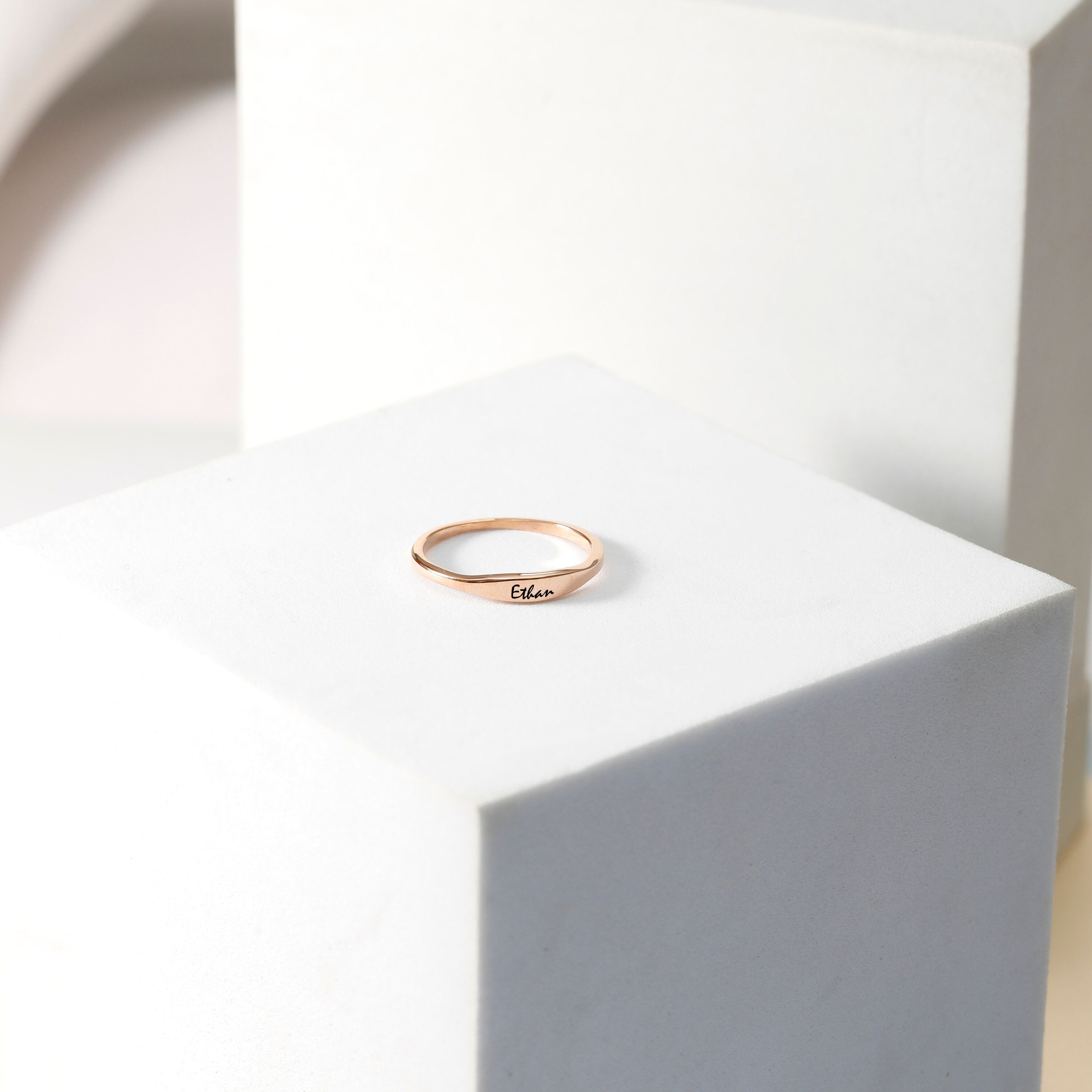 Custom Stackable Name Ring