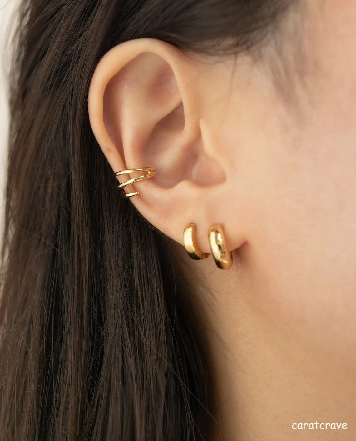 Chic Gold Huggie Earrings