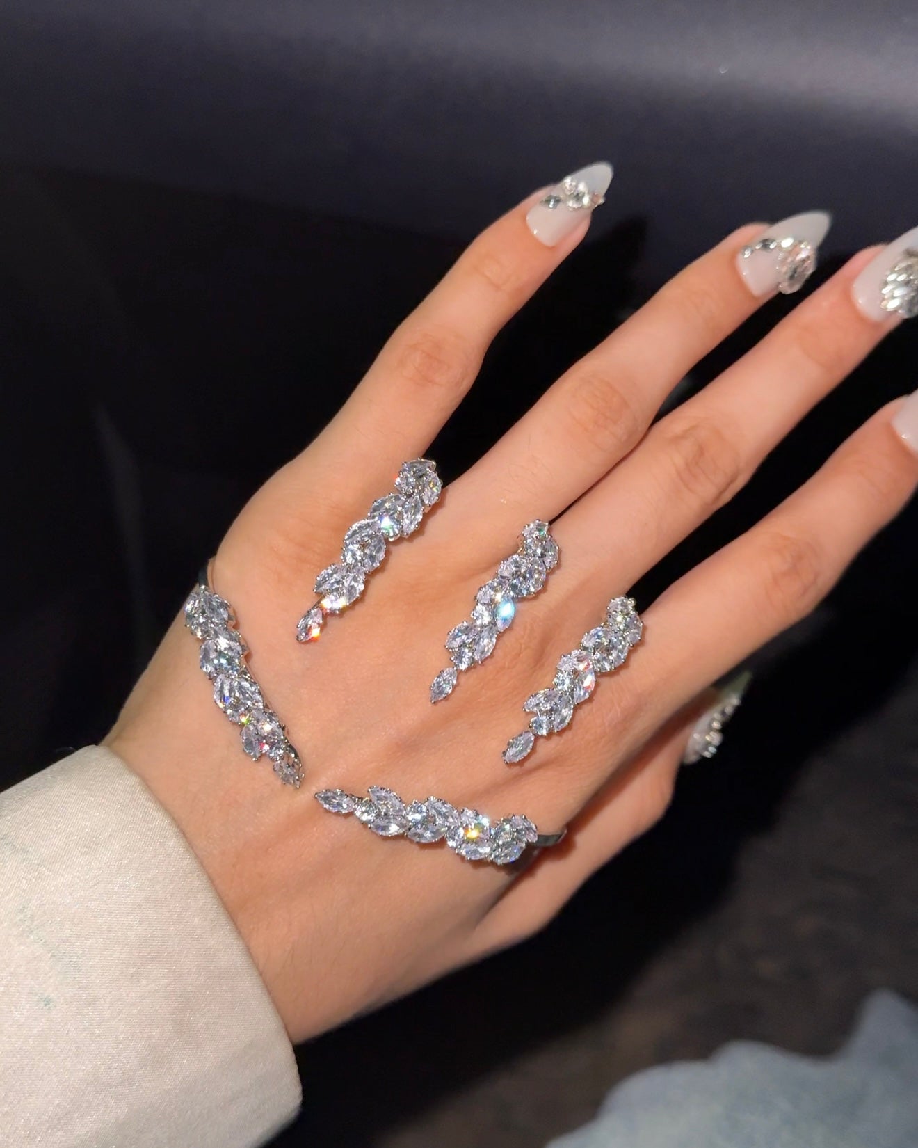 Silver Stardust Hand Jewellery