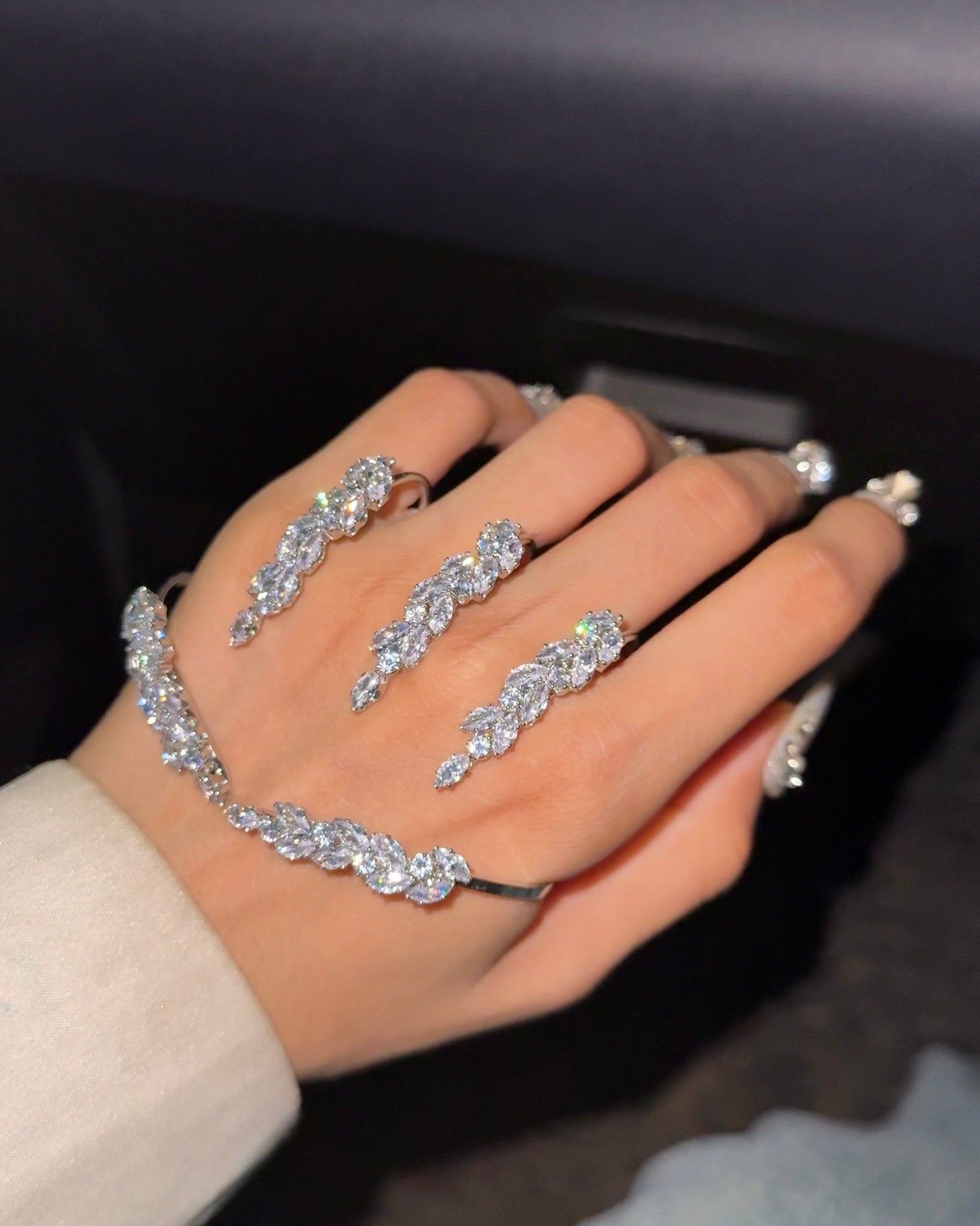 Silver Stardust Hand Jewellery