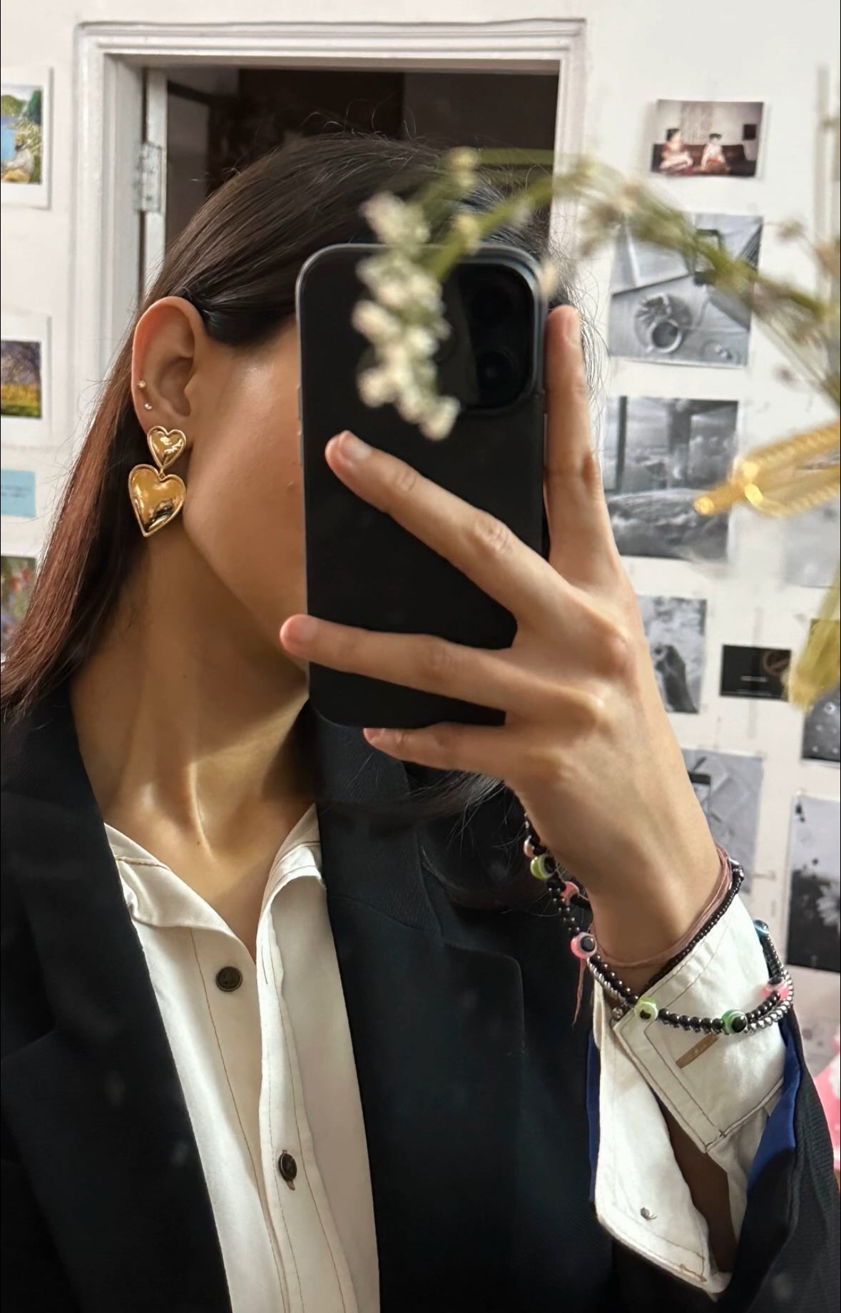 Valentine Special - Double Heart Statement Earring