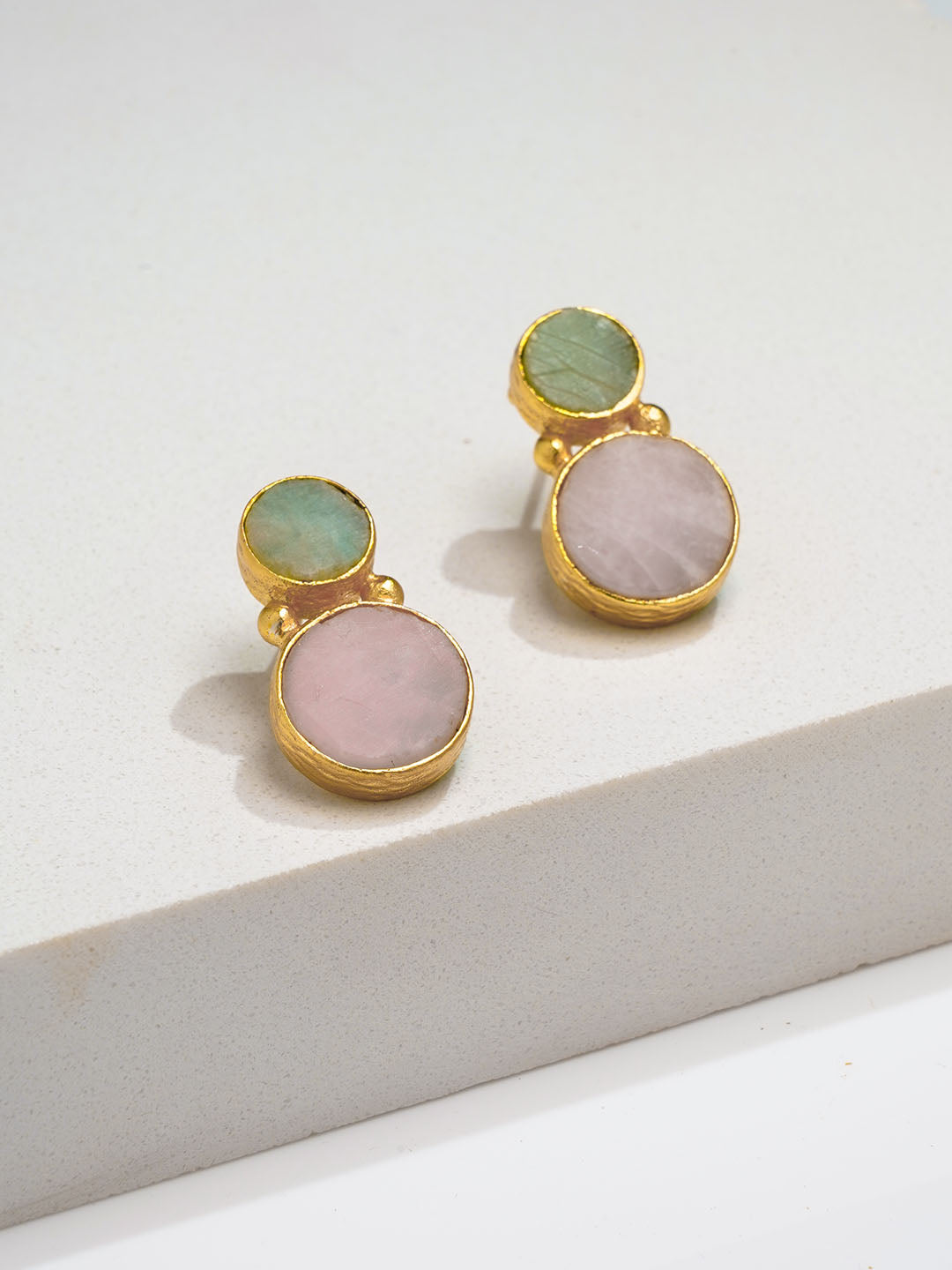 Dual Stone Crystal Earring