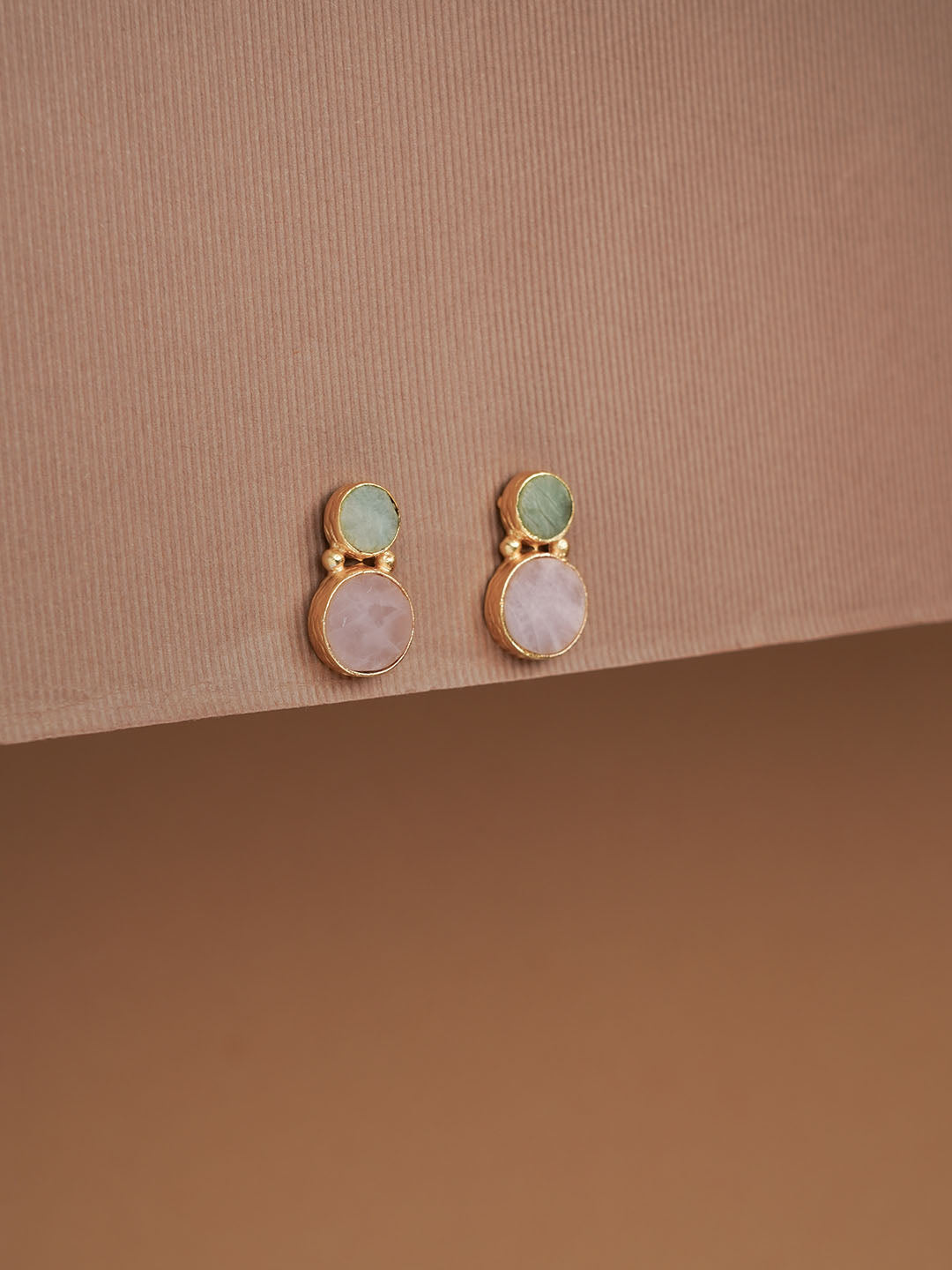Dual Stone Crystal Earring