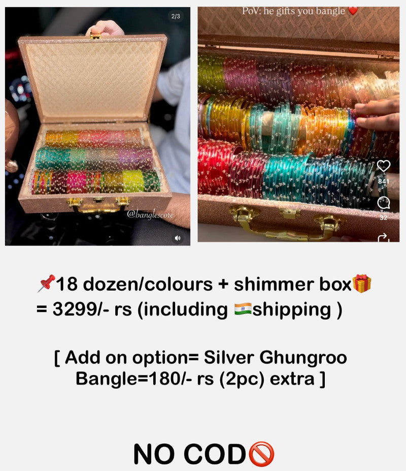 18 Dozen +Shimmer Box (Non transparent)