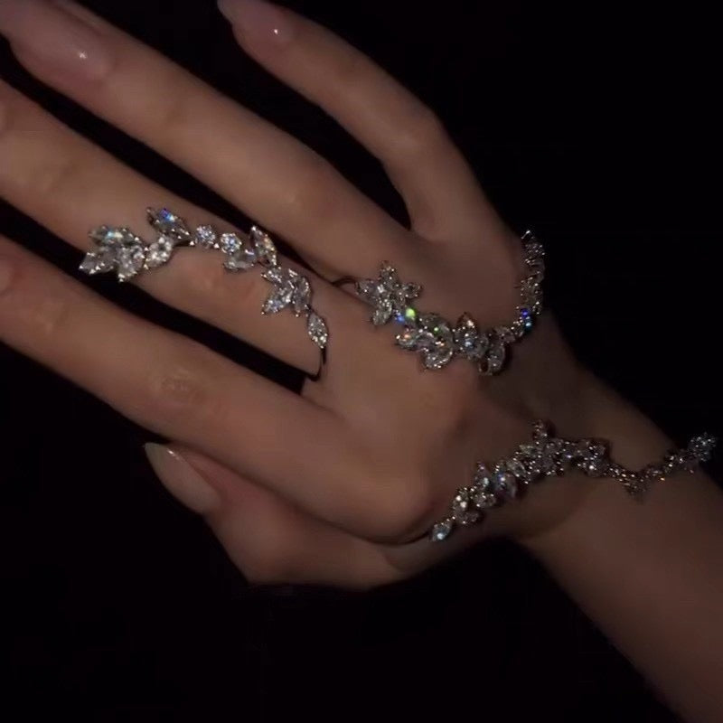 Petal Shimmer hand jewellery