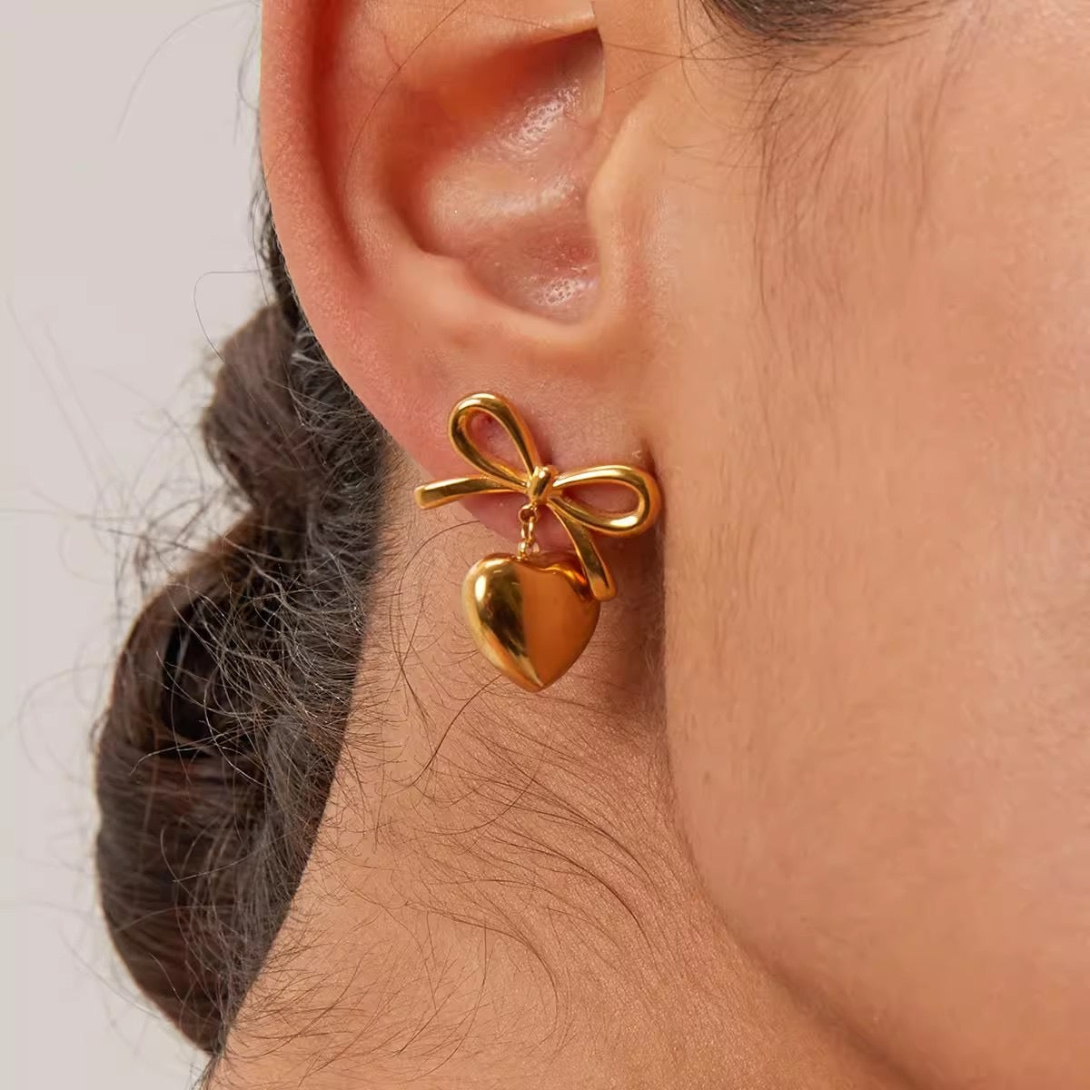The Season of Bow Earrings [stainless steel]