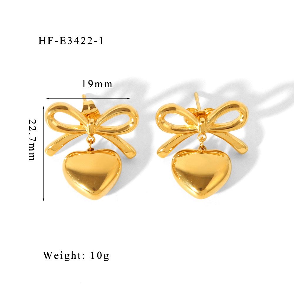 The Season of Bow Earrings [stainless steel]