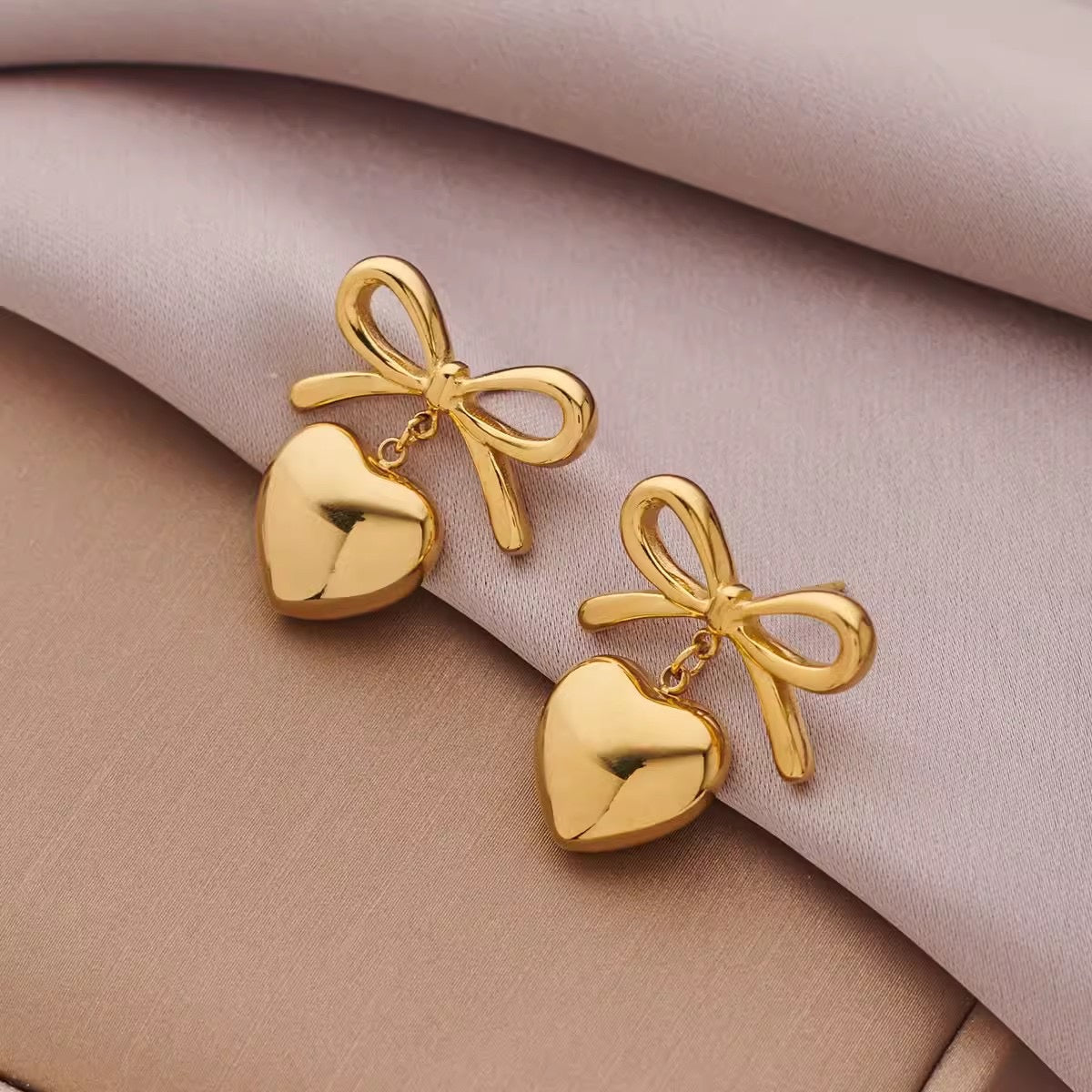 The Season of Bow Earrings [stainless steel]