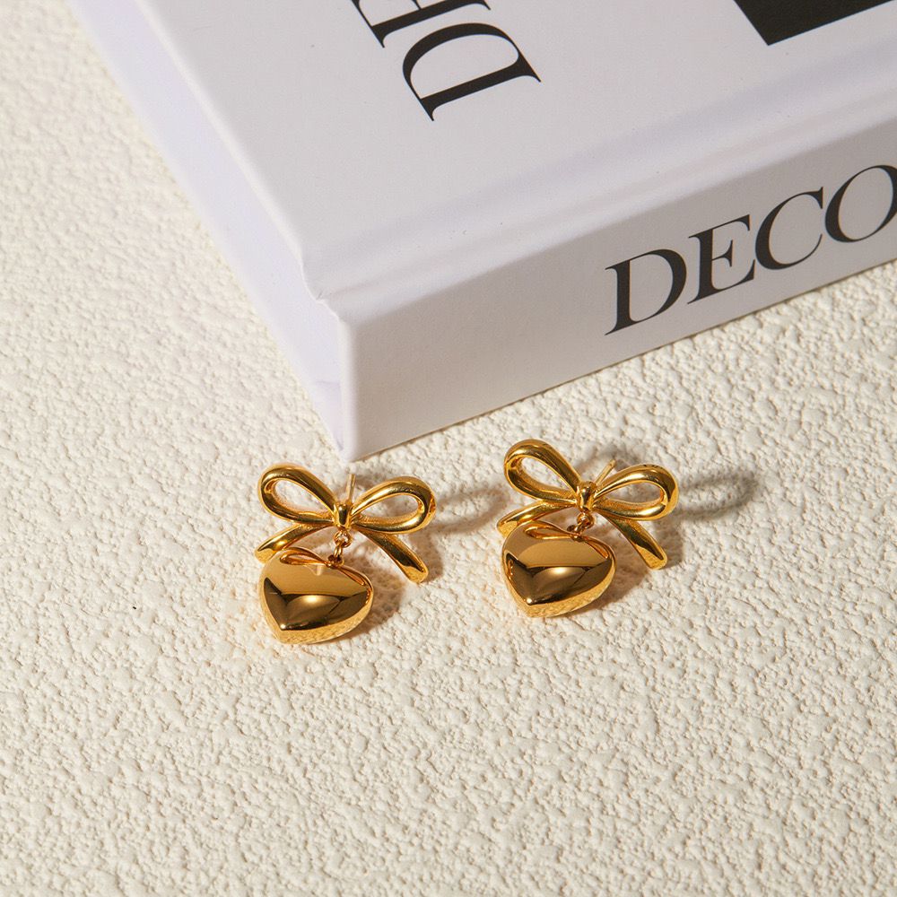 The Season of Bow Earrings [stainless steel]