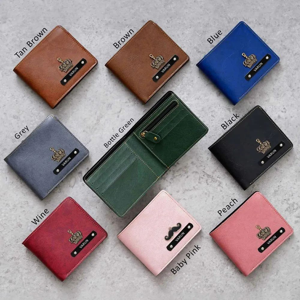 Creatire Vegan Leather Men's Wallet With Key Chain, For Wallets And Keychain, 10 Slot